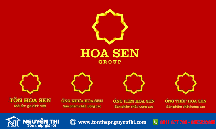 Mẫu logo tôn hoa sen đẹp - Tôn thép Nguyễn Thi